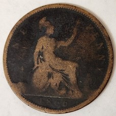 GREAT BRITAIN UK 1866 . ONE 1 PENNY